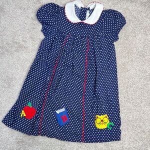Vintage Rare Editions Polka Dot School Dress 6